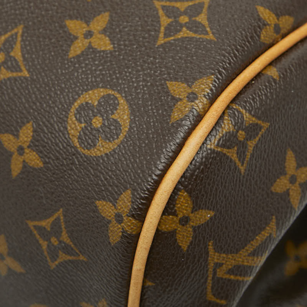 LOUIS VUITTON Authentic Brown Monogram Leather Tote Bag - Picture 6 of 13